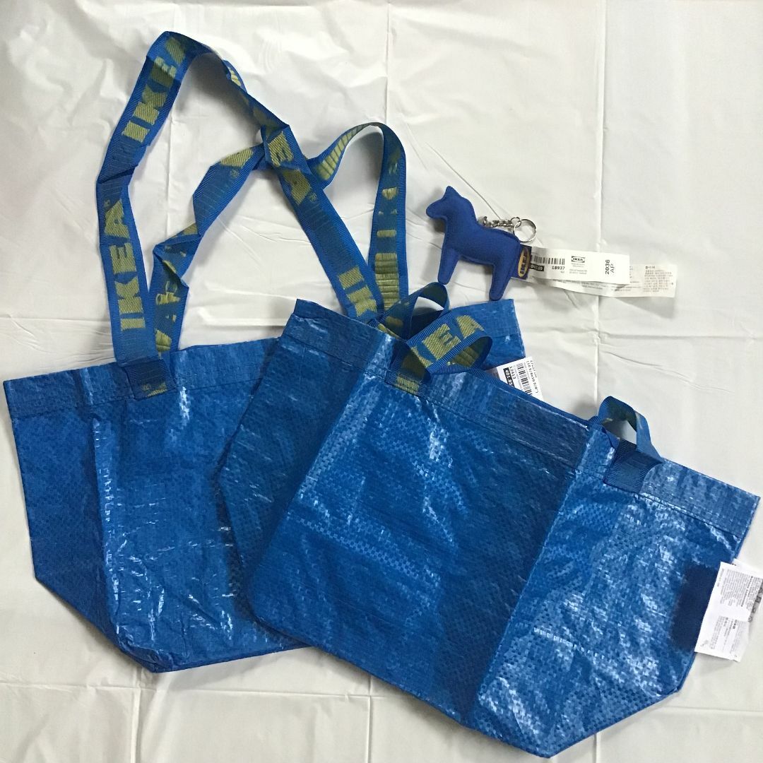 IKEA(イケア)の処分価格★IKEA イケア　BRATTBY　エコバッグ　27×27　2枚 レディースのバッグ(エコバッグ)の商品写真