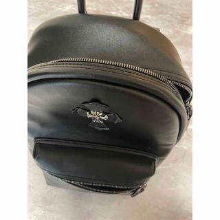 CHROME HEARTS クロムハーツ TAKA BACK PACK /タカ バックパック CHクロス付きセメタリークロスパッチレザーリュック ブルー