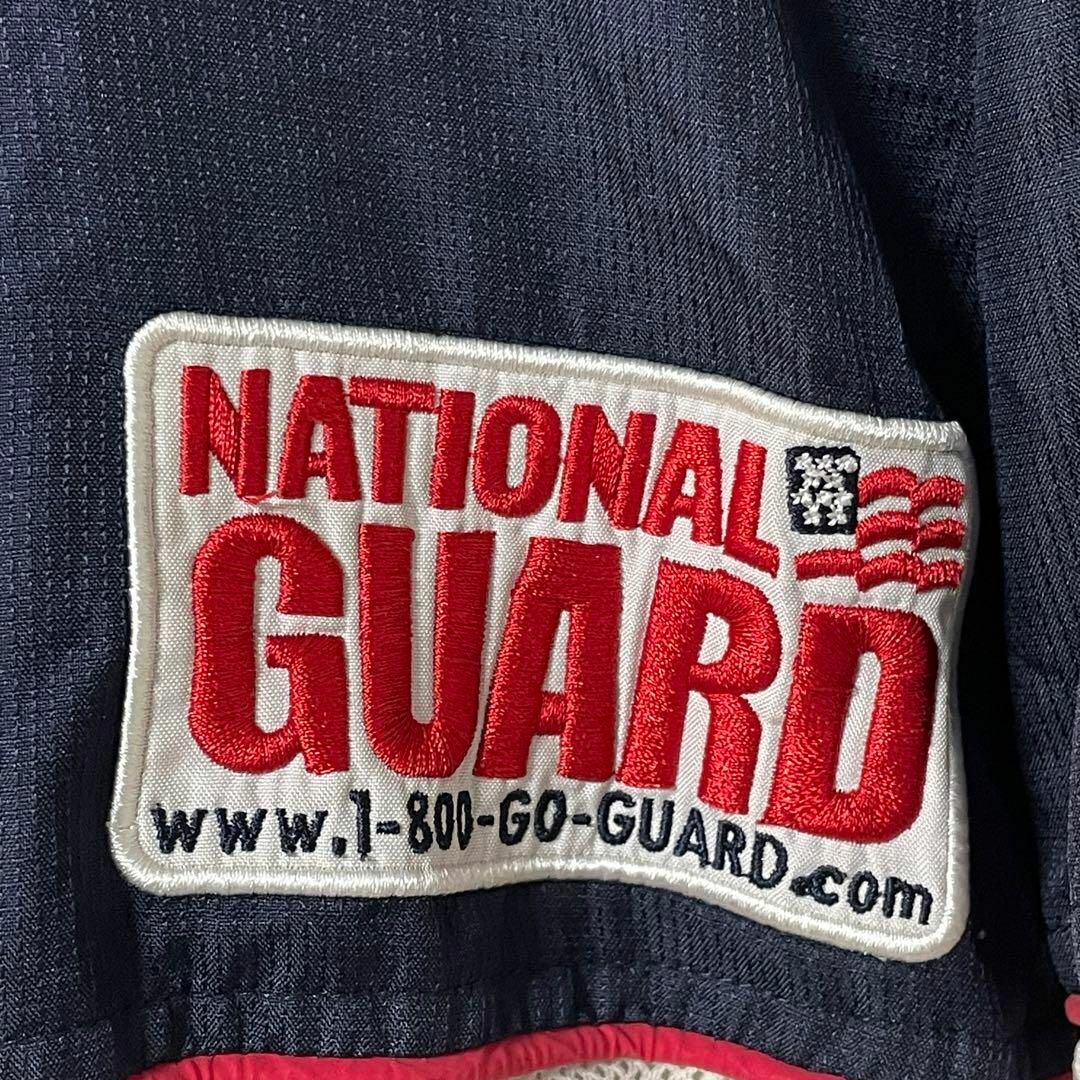 NATIONALGUARDアメリカナイロンジャケットジップアップ刺繍メンズ