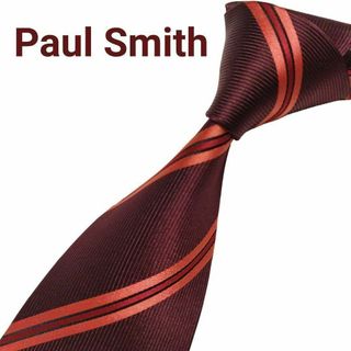 Paul Smith - 【美品】ポールスミス ネクタイ ボルドー ストライプ