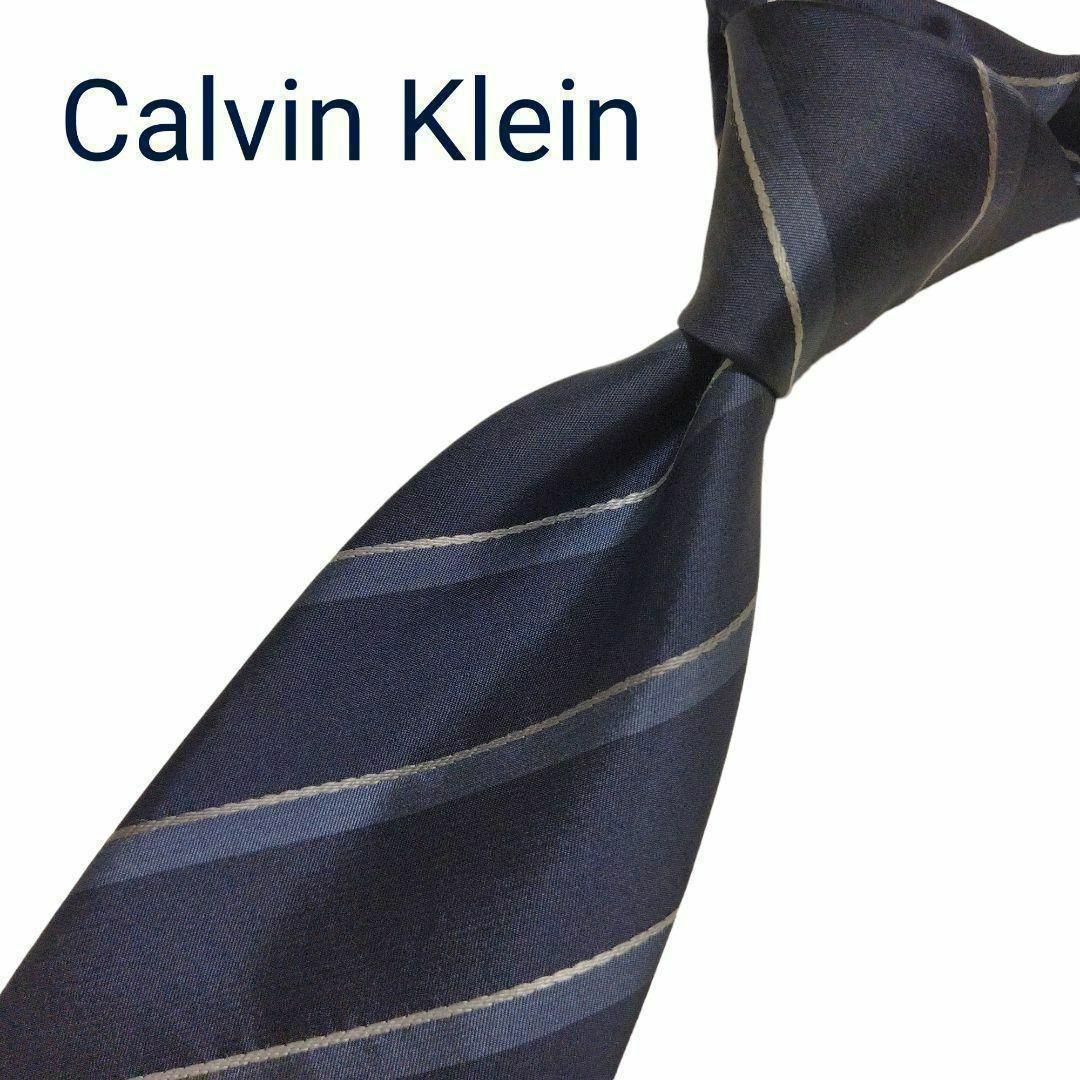 Calvin Klein   日本製カルバンクライン ネクタイ ネイビー