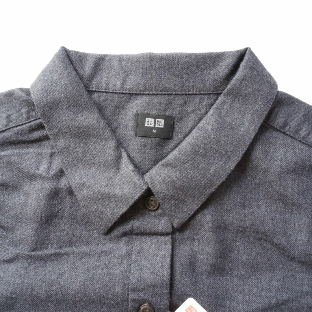 UNIQLO(ユニクロ)のユニクロ 451202 ソフトフランネルフレアワンピース DARK GRAY レディースのワンピース(ロングワンピース/マキシワンピース)の商品写真