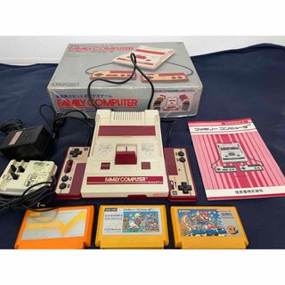 ファミリーコンピュータ(ファミリーコンピュータ)のファミコン本体　当時のまま純正ファミコン！　スーパーマリオ(家庭用ゲーム機本体)