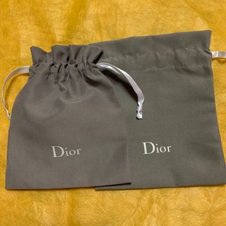 クリスチャンディオール(Christian Dior)のDIOR   巾着袋　グレー　2枚(その他)