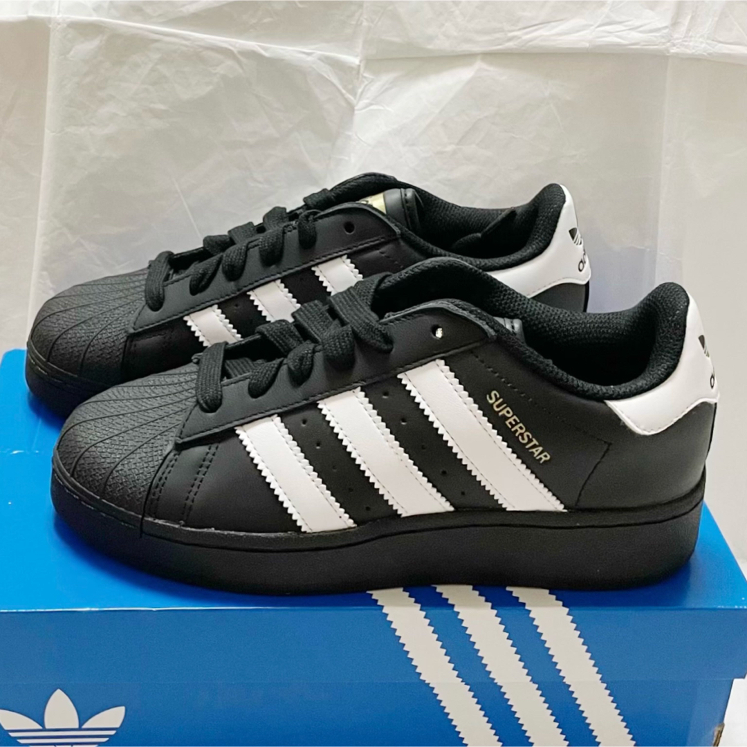 adidas superstar xlg アディダス スーパースター 厚底 黒 3