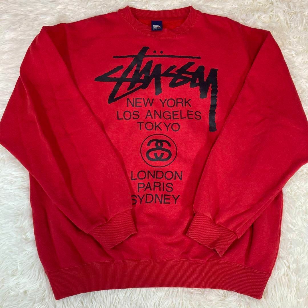 ステューシー OLD STUSSY 90s スウェット ワールドツアー XL-