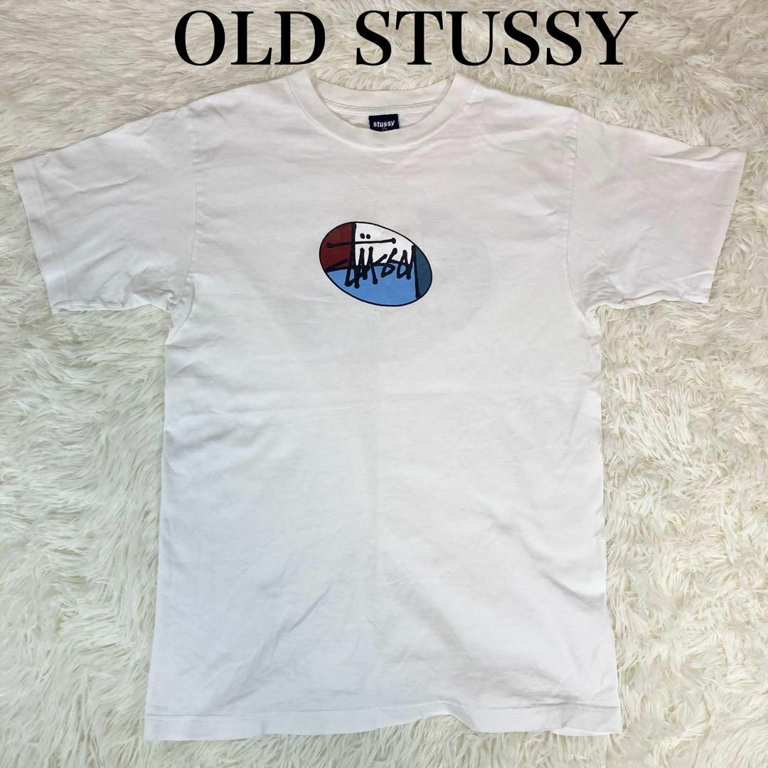 90s オールド stussy ステューシー　Tシャツ　Mサイズ　紺タグ　USA | フリマアプリ ラクマ