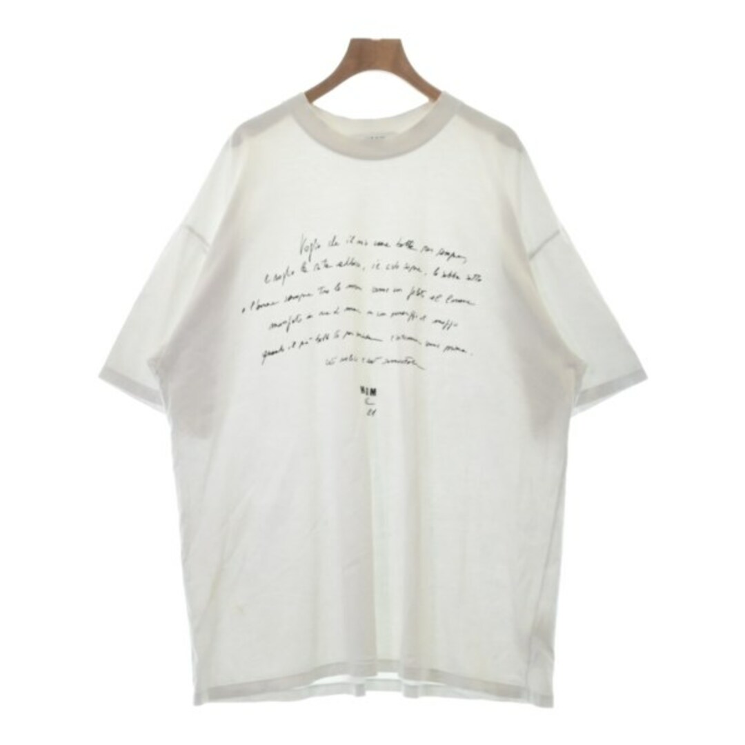 MSGM エムエスジーエム Tシャツ・カットソー XL 白クルーネック袖丈