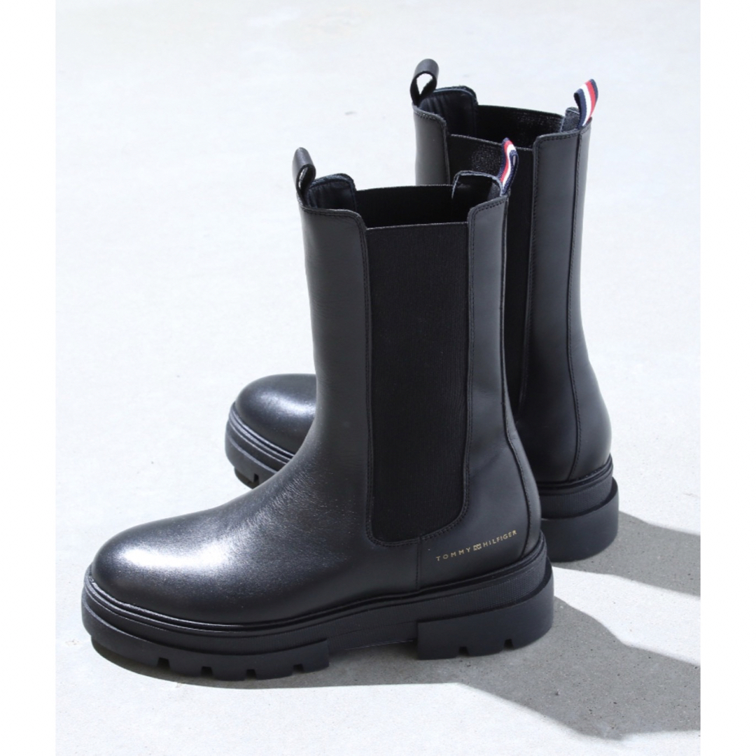 TOMMY HILFIGER プレミアム チャンキー チェルシーブーツ トミー