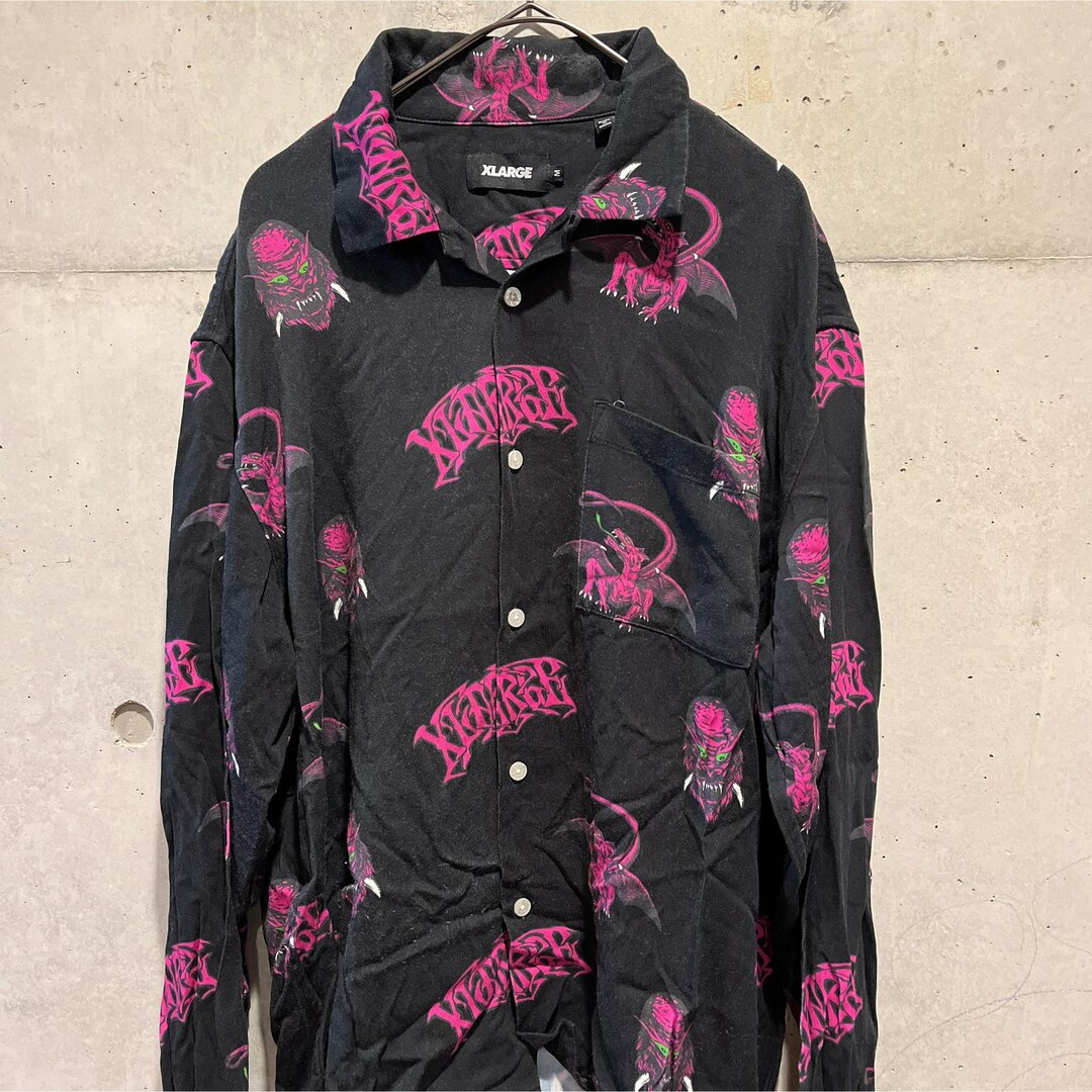 XLARGE(エクストララージ)の希少！XLARGE エクストララージss21 総柄CREATURES SHIRT メンズのトップス(シャツ)の商品写真