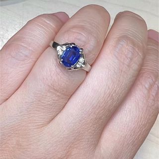 天然 ブルーサファイア ダイヤ リング1.31ct kpt900 r