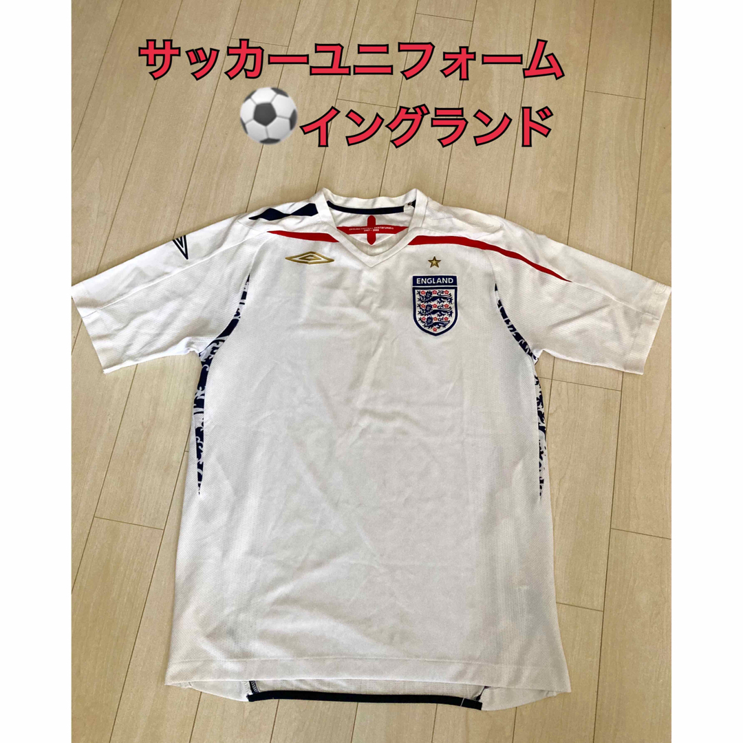 UMBRO(アンブロ)のサッカーユニホーム　イングランド07/09  アンブロ 大人サイズ スポーツ/アウトドアのサッカー/フットサル(ウェア)の商品写真