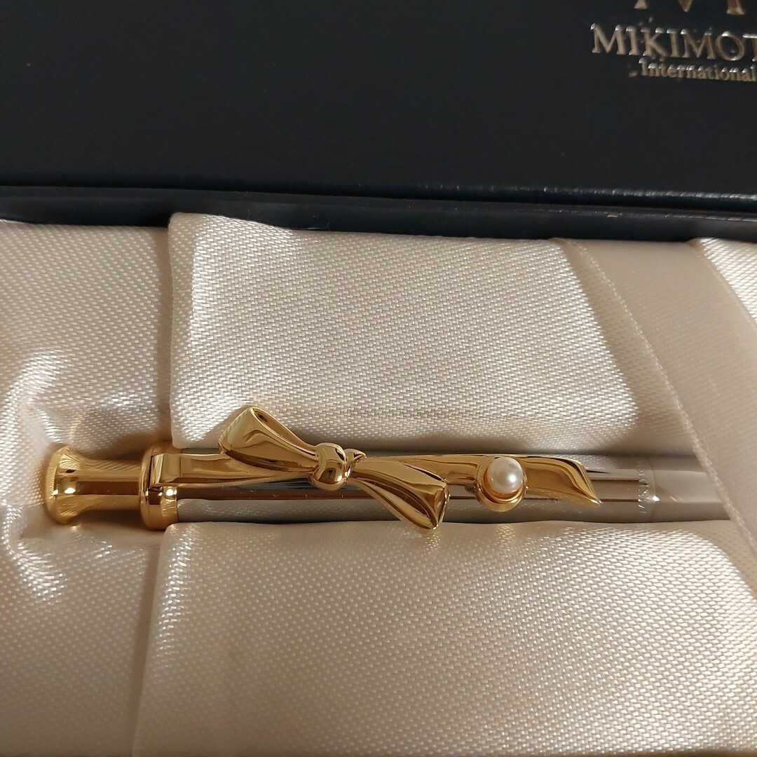 [新品] MIKIMOTO ミキモト ☆ リボン シャープペンシル パール付