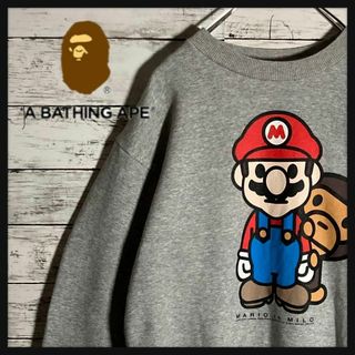 レア A BATHING APE×MARIO コラボスウェットフーディ XL 黒