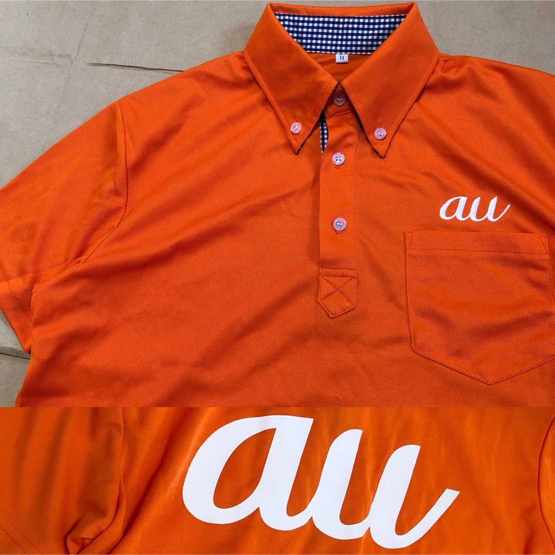 au ポロシャツ オレンジ エーユー メンズのトップス(ポロシャツ)の商品写真