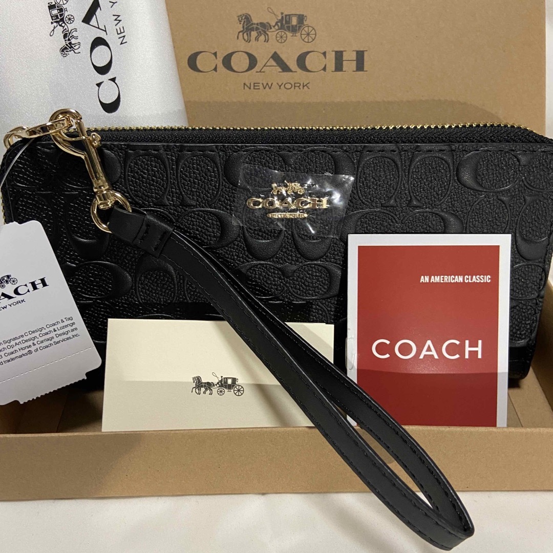 COACH - ギフト⭕️ コーチ 人気の本革シグネチャー メンズレディス 長