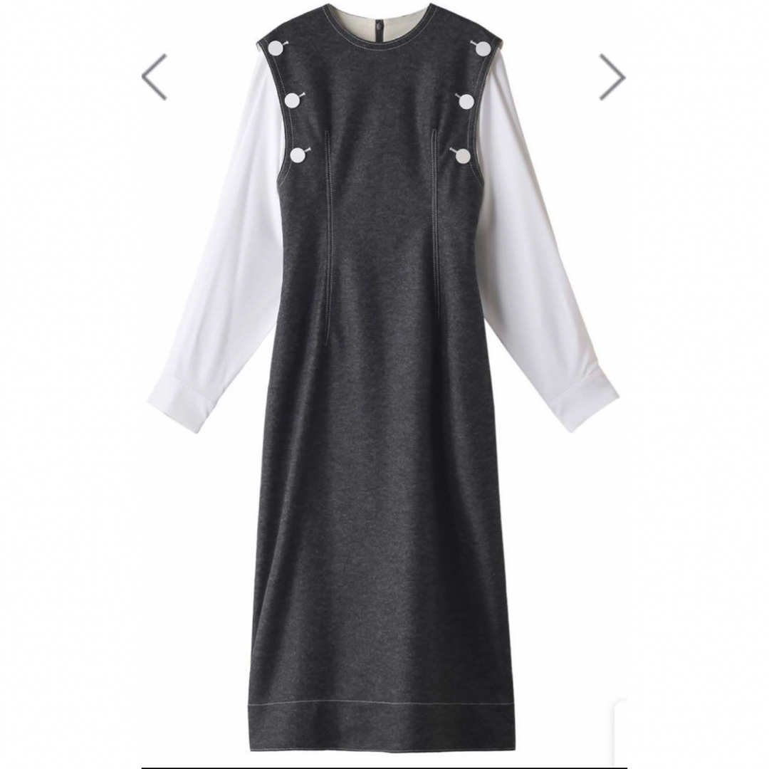 Wool Melton Jersey Dress ウールメルトンジャージードレス-