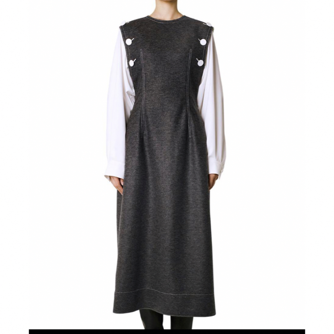 Wool Melton Jersey Dress ウールメルトンジャージードレス-
