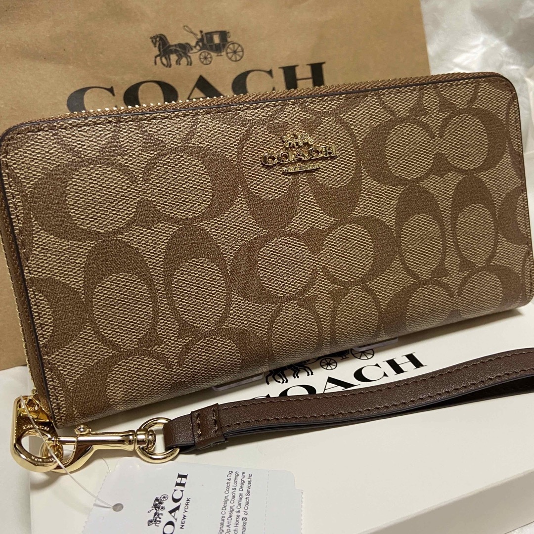 coach コーチ 長財布 ブラウン メンズ レディース-