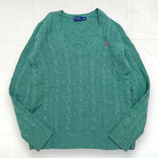 ポロラルフローレン ニット/セーター(レディース)(グリーン・カーキ