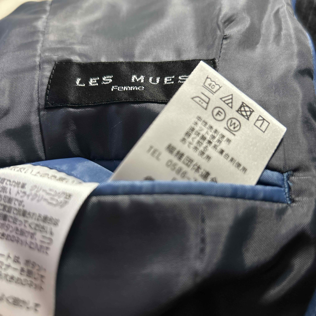 AOKI(アオキ)の【AOKI】LES MUES  スーツ　セットアップ　9号　グレー レディースのフォーマル/ドレス(スーツ)の商品写真
