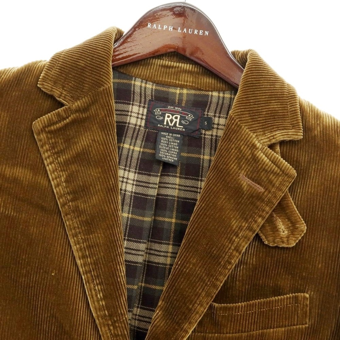 RRL(ダブルアールエル)の【中古】ダブルアールエル RRL DOUBLE RL エルボーパッチ コーデュロイ ジャケット ダークオーカー【サイズS】【メンズ】 メンズのジャケット/アウター(テーラードジャケット)の商品写真