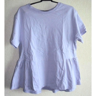 ジーユー(GU)のGU ジーユーのペプラムTシャツ　150㎝サイズ　すみれ色　キッズ　女の子(Tシャツ/カットソー)