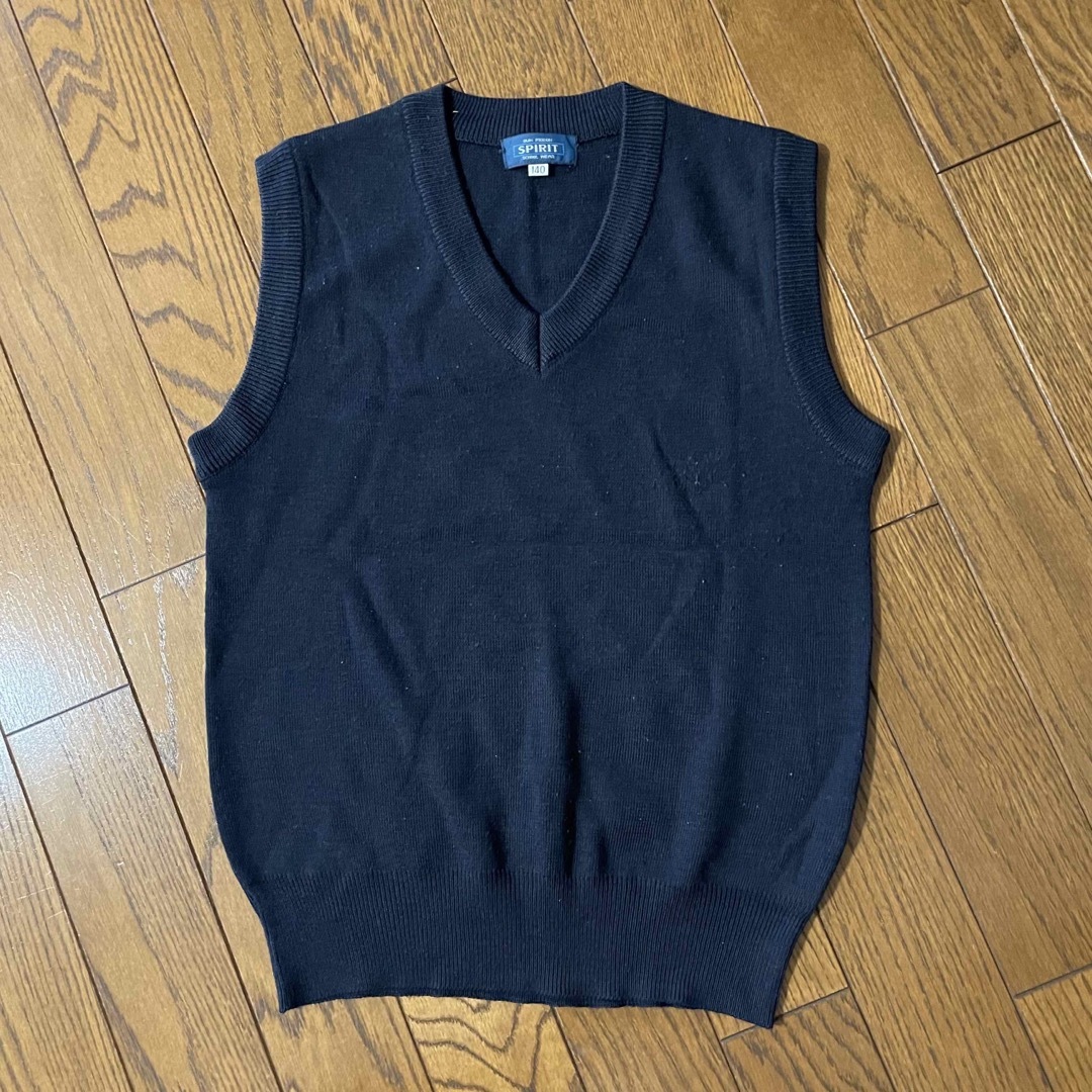 スクールベスト 140 ④ キッズ/ベビー/マタニティのキッズ服女の子用(90cm~)(ニット)の商品写真