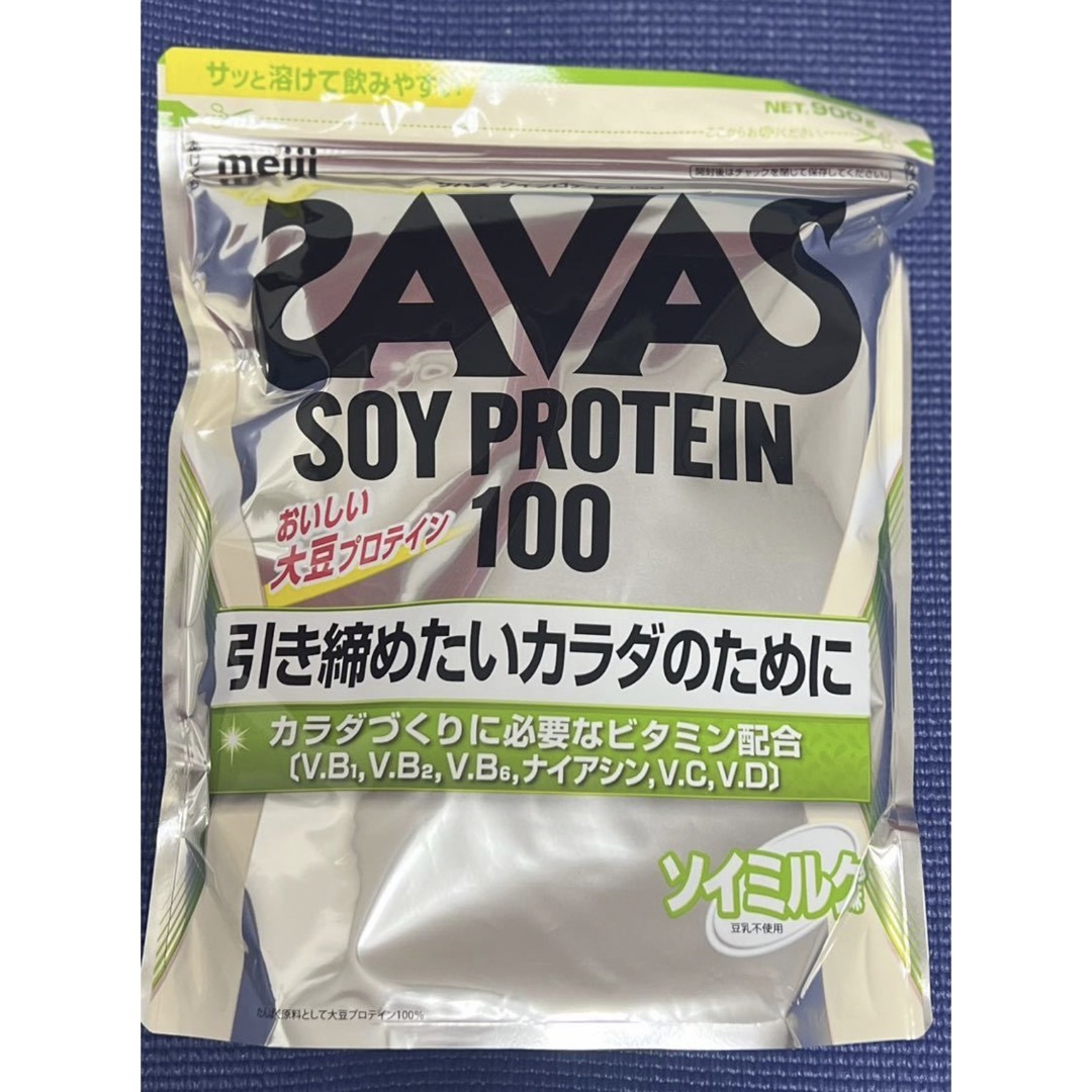 SAVAS - ザバスソイプロテイン100 ソイミルク風味 900g 明治 SAVAS の ...