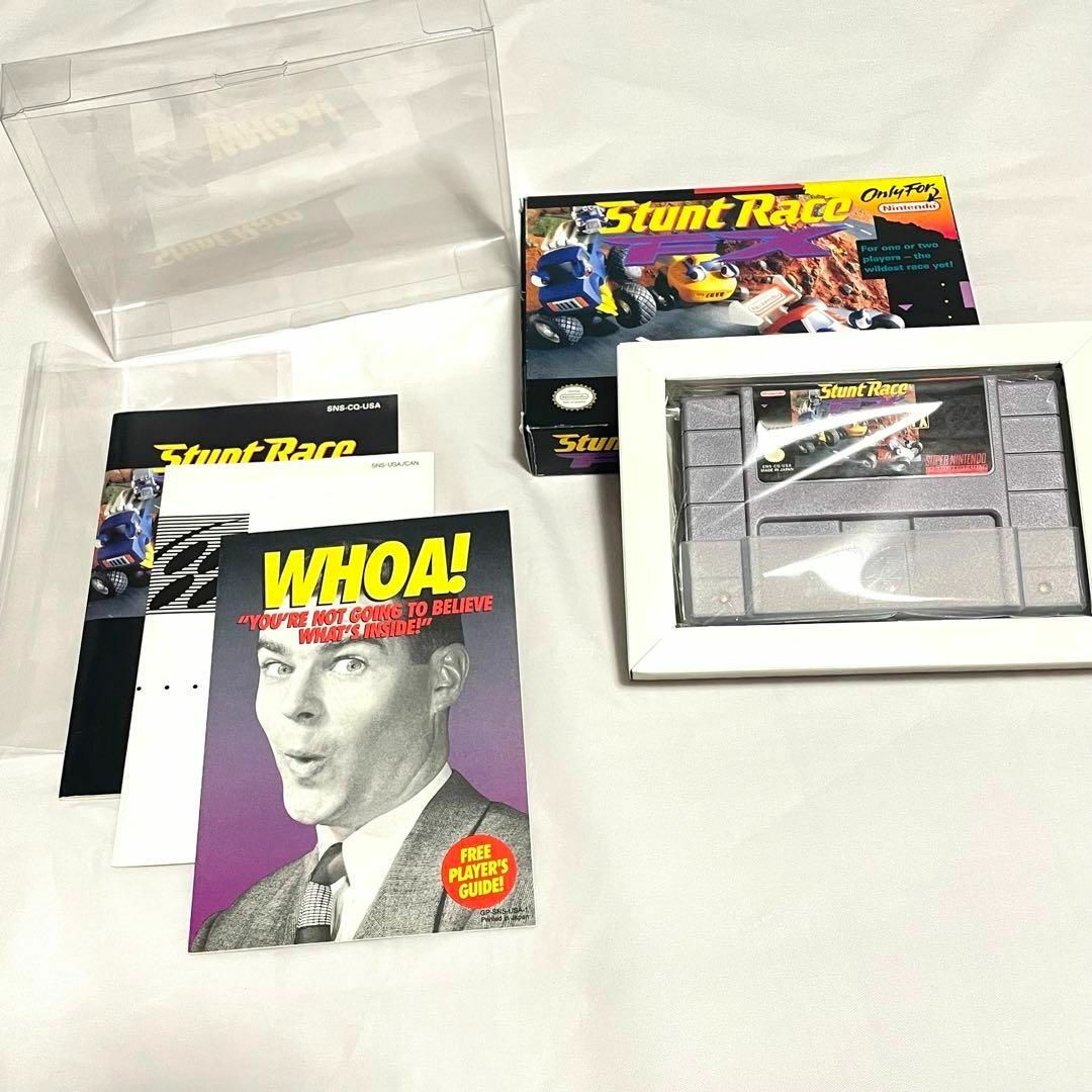 美品 保護ケース付 海外版 SNES スタントレース FX