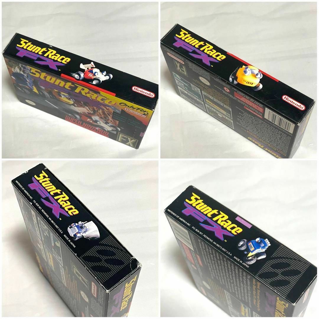 美品 保護ケース付 海外版 SNES スタントレース FX-