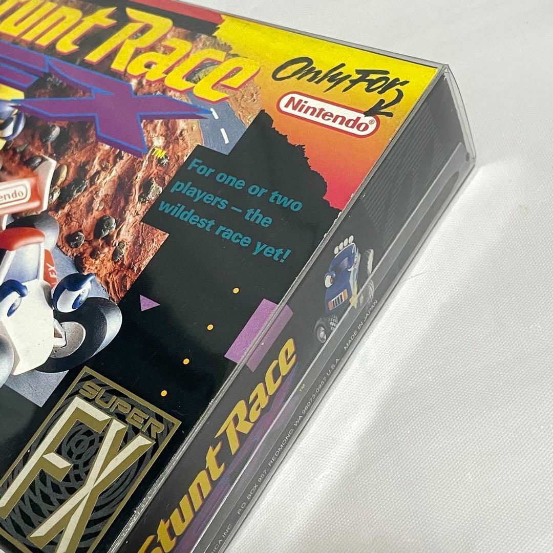 美品 保護ケース付 海外版 SNES スタントレース FX-