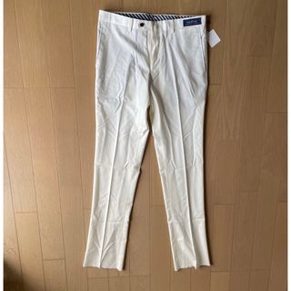 スーツカンパニー(THE SUIT COMPANY)のANGERICO社生地使用　スーツカンパニーコットンパンツ　ホワイト　新品　L(スラックス)