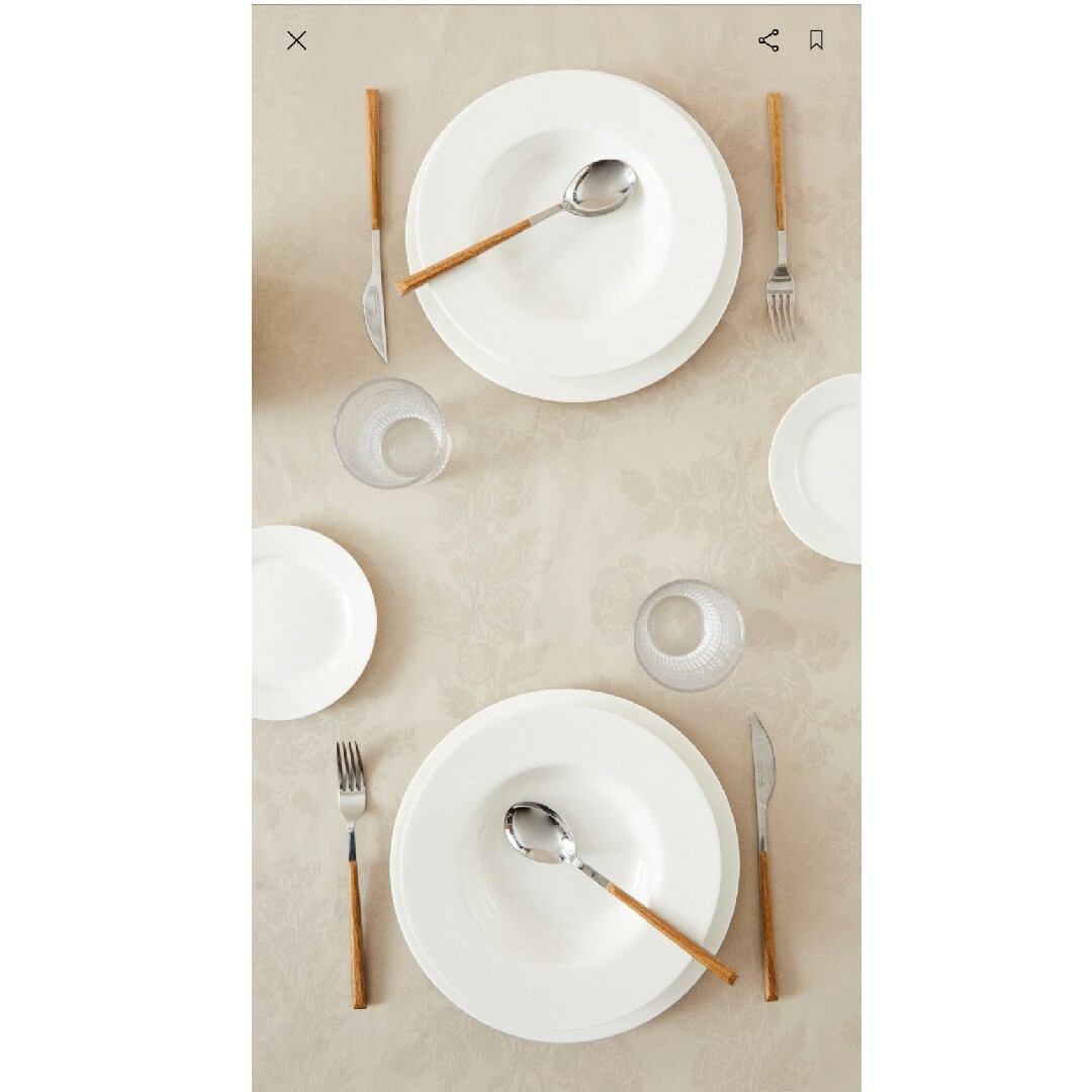 ZARA HOME(ザラホーム)のzara home フラワージャカードテーブルクロス 170 x 170 cm インテリア/住まい/日用品のキッチン/食器(テーブル用品)の商品写真