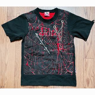 マッド(MAD（M∀D）)のMADGIRL Tシャツ カットソー ゴスロリ ブラック ファスナー(Tシャツ(半袖/袖なし))