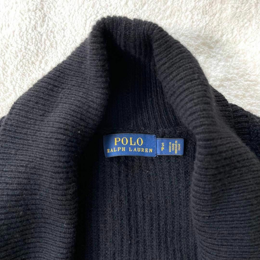 美品 ポロラルフローレン ニット ロングカーディガン 毛 ウール カシミヤ-