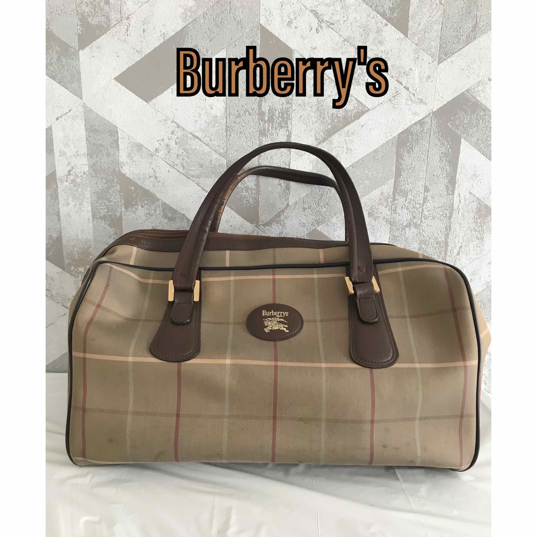 BURBERRY - Burberrys バーバリーズ チェック柄 ボストン ハンドバッグ ...