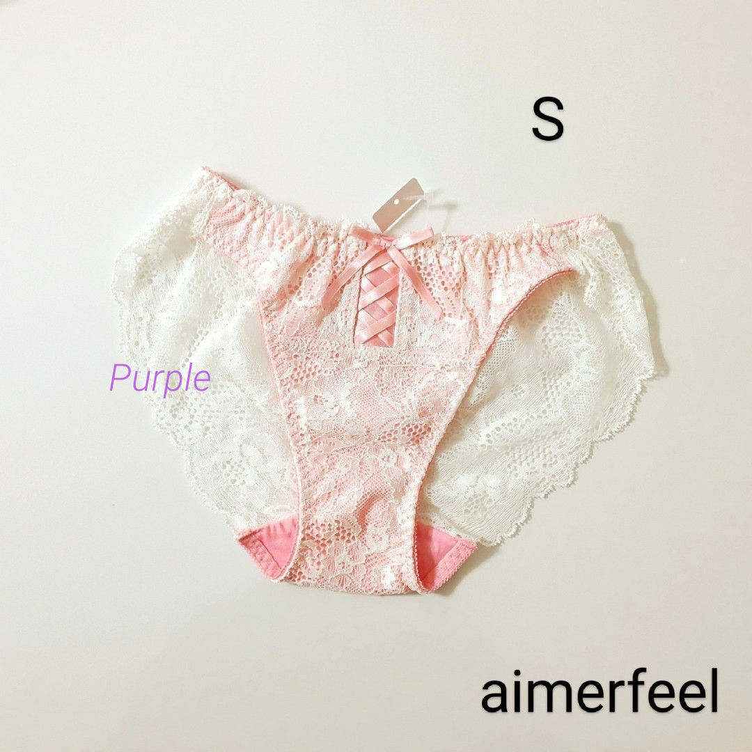 aimer feel(エメフィール)の【未使用】aimerfeel バック総レースプレーンショーツ／ピンク レディースの下着/アンダーウェア(ショーツ)の商品写真