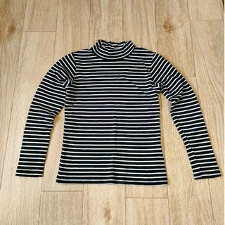 シマムラ(しまむら)のしまむら CLOSSHI モックネックボーダー長袖カットソー 140cm(Tシャツ/カットソー)