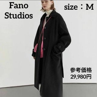 アクネストゥディオズ(Acne Studios)のFano Studiosファノストゥディオズ　ステンカラーコート　ビッグ　黒　M(ロングコート)