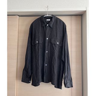 22ss COMOLI ピッコロ製 リネンCPOシャツ Navy 46