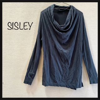 シスレー(Sisley)のSYSLEY シスレー　オフタートルネック　チュニック　ニット　Sサイズ　紺色(チュニック)