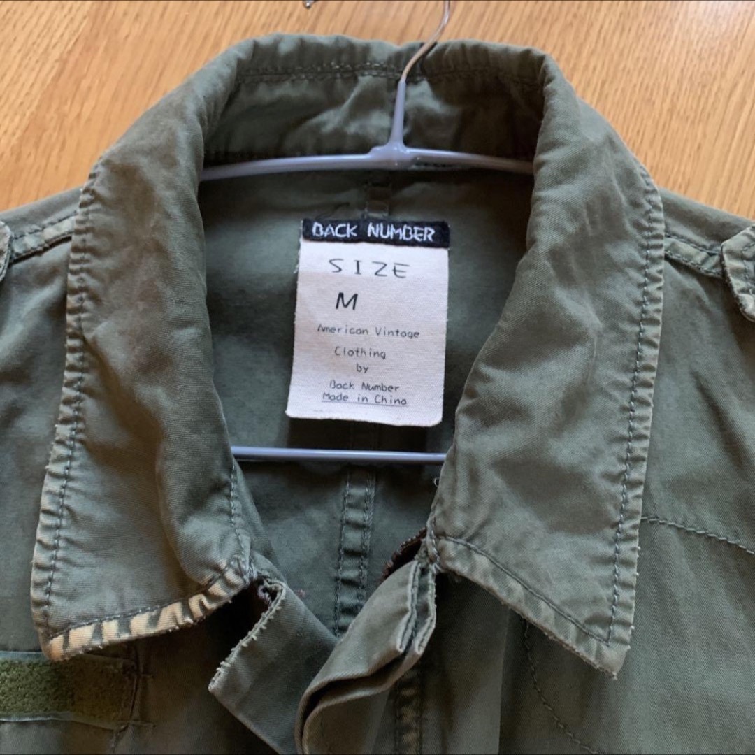 BACK NUMBER(バックナンバー)のバックナンバー　ミニタリージャケット　オールド加工 メンズのジャケット/アウター(ミリタリージャケット)の商品写真