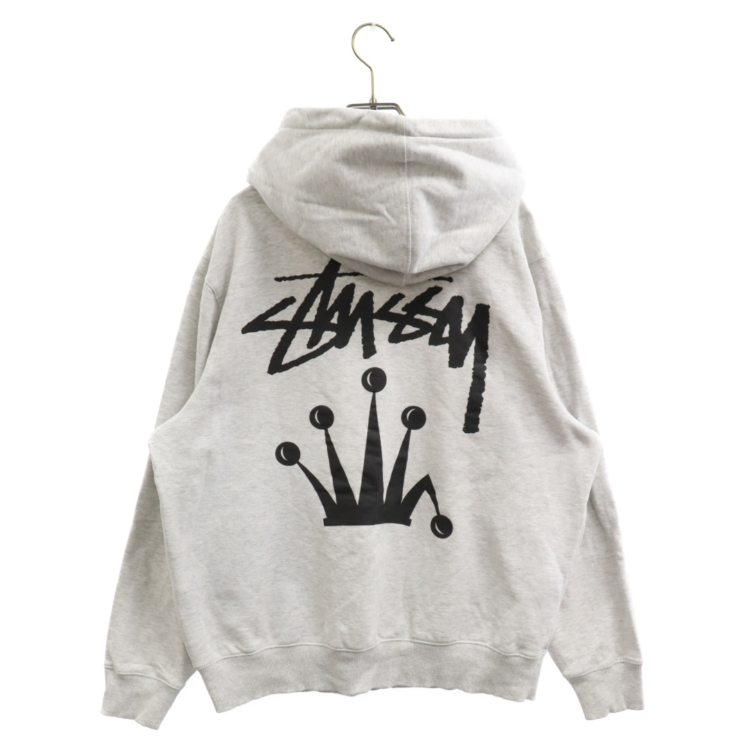 STUSSY　スウェットパーカー　XL　ブラック　折れクラウンロゴ　グアテマラ製ぉゃっ