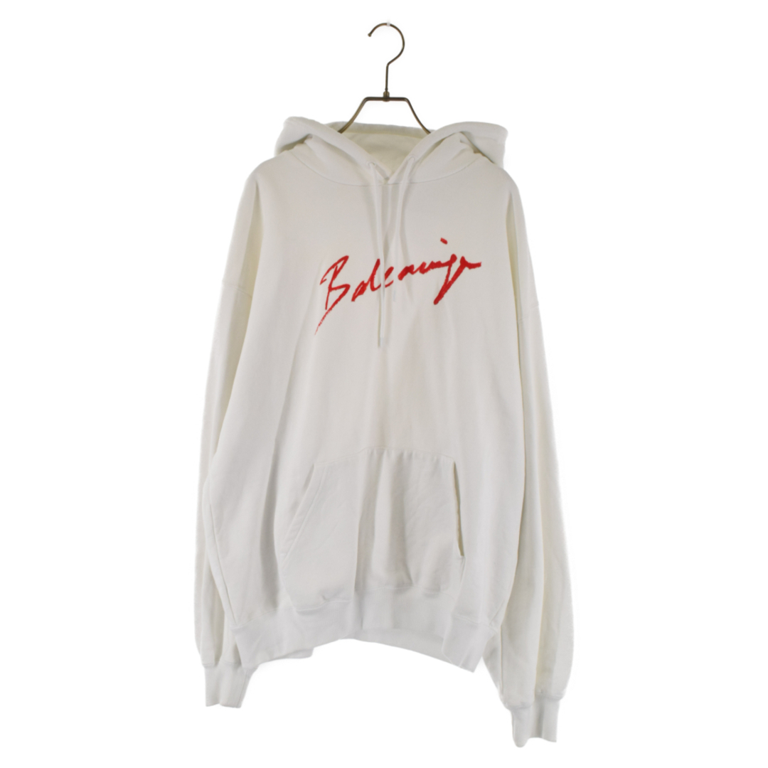 BALENCIAGA バレンシアガ 19AW BB Hoodie 583215 TFV61 BBロゴプリントプルオーバーパーカー フーディー ホワイト