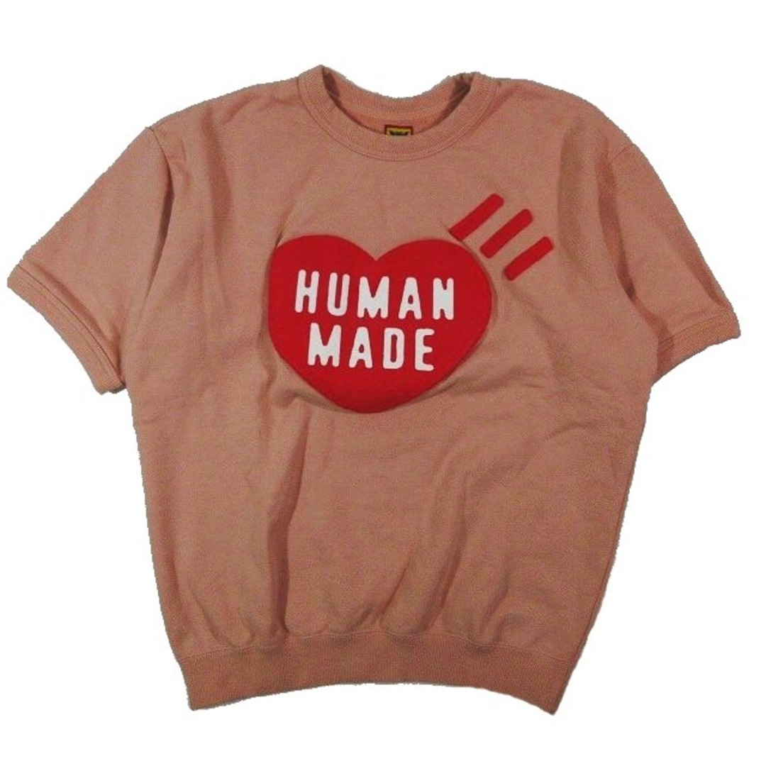 ヒューマンメイド HUMAN MADE ハート ロゴ 半袖 スウェットシャツ S58cm袖丈