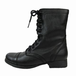 STEVE MADDEN TROOPA BLACK LEAT ミドルブーツ19cmヒールの高さ