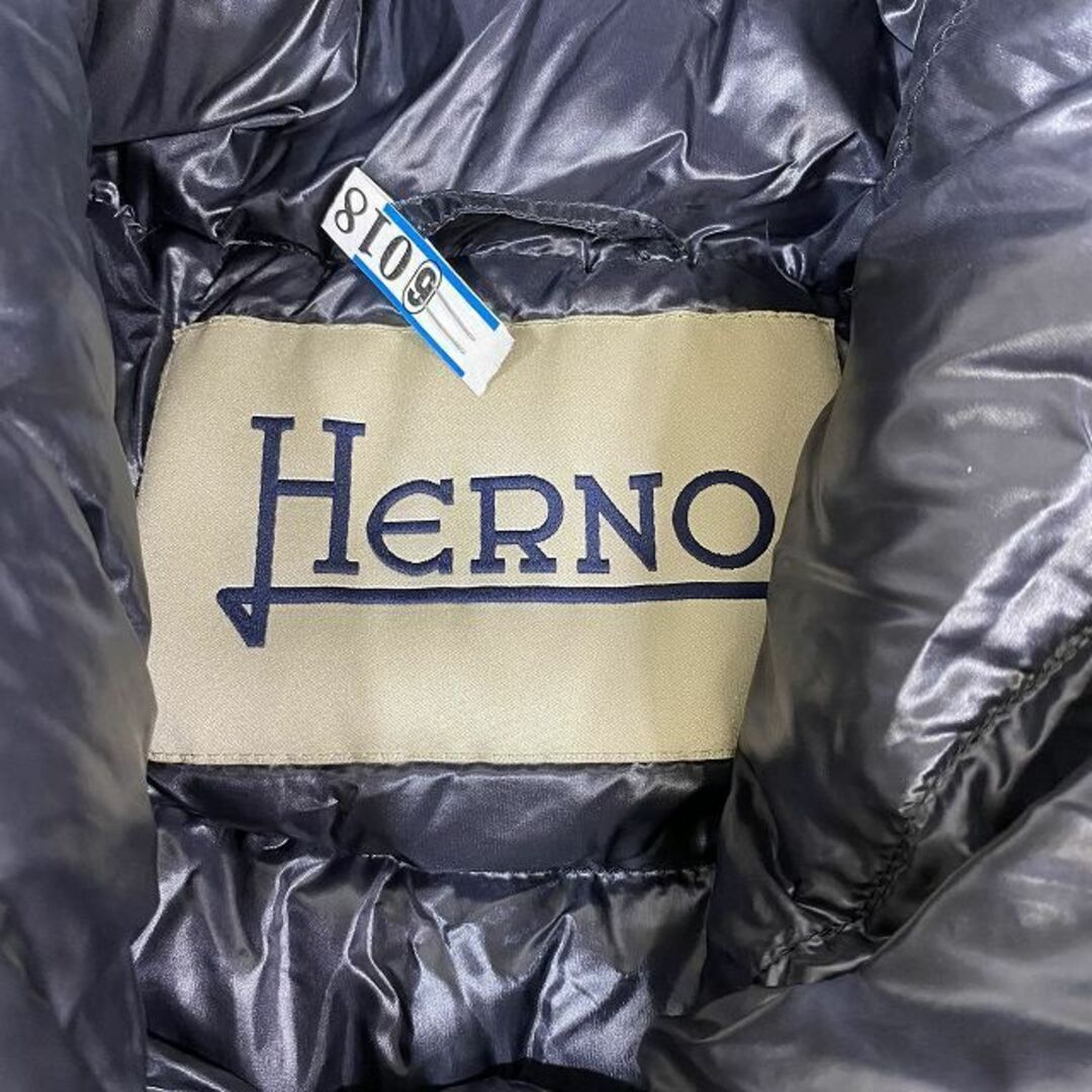 HERNO(ヘルノ)のヘルノ HERNO ニット ドッキング ダウンコート アウター 黒 ブラック レディースのジャケット/アウター(ダウンコート)の商品写真