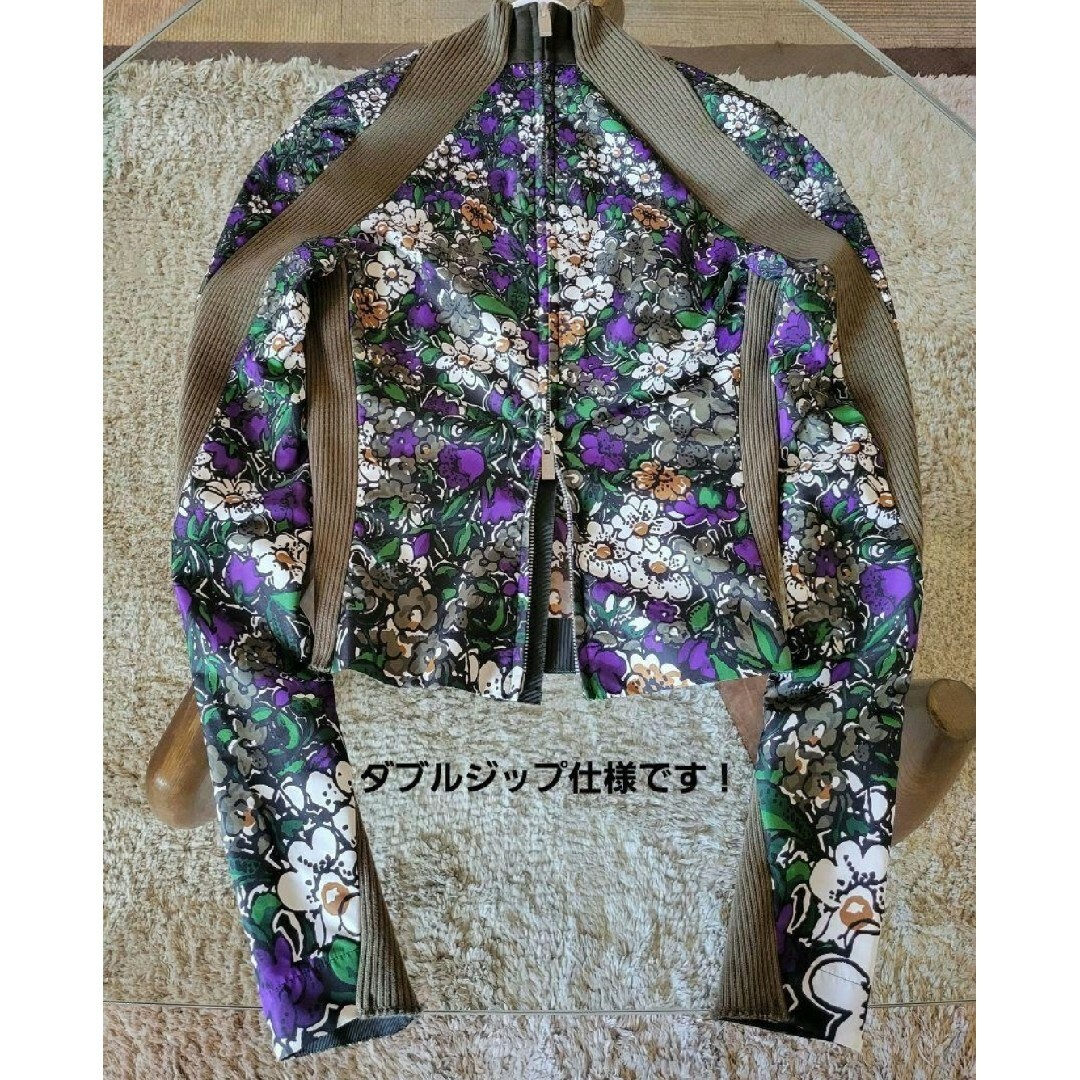 sacai - sacai 23SS 新品 フローラルプリント リブニット ジップアップ