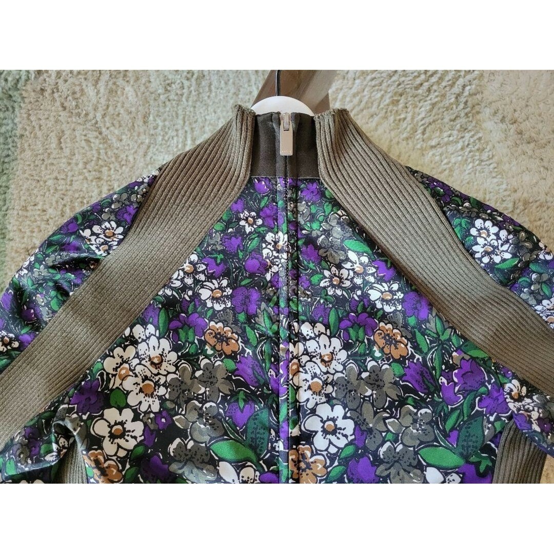 sacai - sacai 23SS 新品 フローラルプリント リブニット ジップアップ